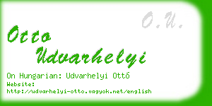 otto udvarhelyi business card